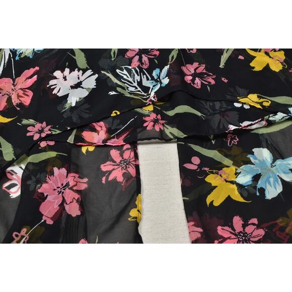 Lane Bryant Plus Size 18/20 Cold Shoulder Floral Tunic Top Blouse Polyester - Picture 5 of 8